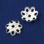 Picture of Silver Plated Round Filigree Bead Caps 7mm<br />100 Bead Caps