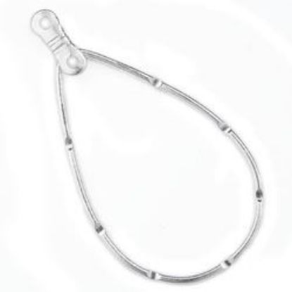 Picture of Silver Plated Hammered Ear Loop Drop, 44mm<br />10 Pair