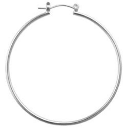 Picture of Silver Plated Euro Style Ear Hoop 45mm, 5 Pair