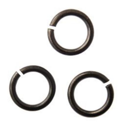 Picture of Gun Metal Round Jump Ring 6mm, 0.036", Sold per pkg of 20