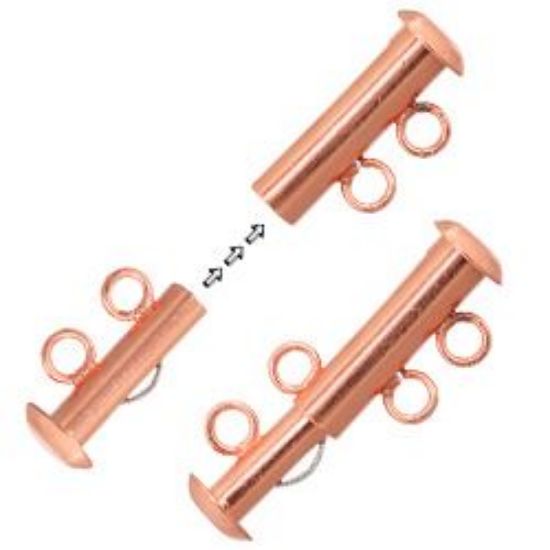 Picture of Copper Plated Tube Clasp 2 Strand<br />2 Clasps