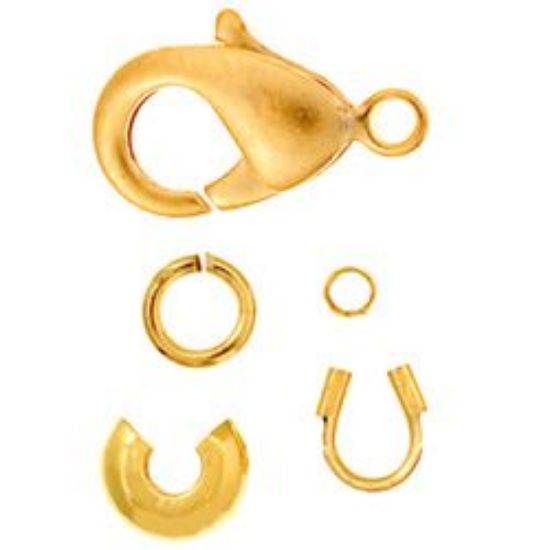 Picture of Matte Brass Plated Lobster Clasps, 2 Lobster Clasp Sets