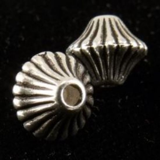 Picture of Silver Plated Hogan Oxidized Beads 6mm<br />100 Beads