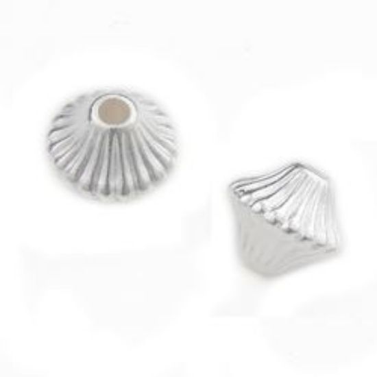 Picture of Silver Plated Hogan Beads 6mm<br />100 Beads