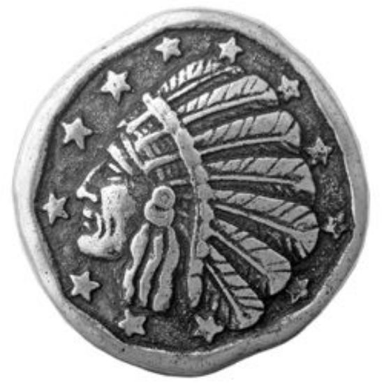 Picture of Silver Plated Indian Disc Oxidized Bead 22mm