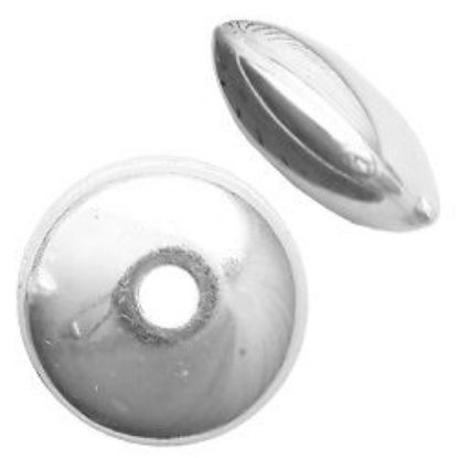 Picture of Silver Plated Rondelle Flat Beads 3x8mm<br />100 Beads