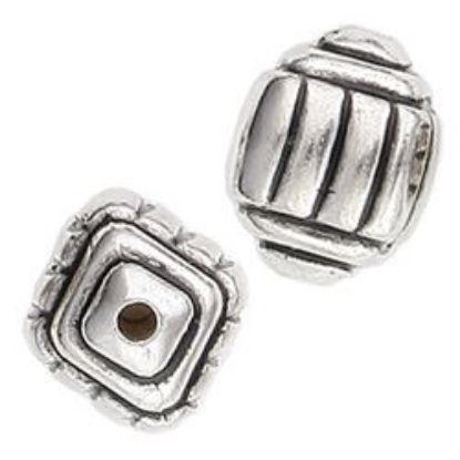 Picture of Silver Plated Hopi Bead 12x12mm<br />10 Beads