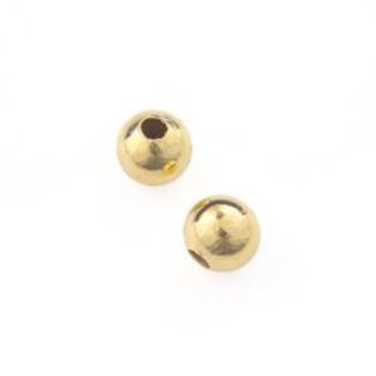 Picture of Gold Plated Plain Beads 5mm 0.072" Hole<br />50 Beads