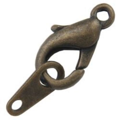 Picture of Antique Brass Plated Trigger Clasps 6x12mm<br />10 Trigger Clasps