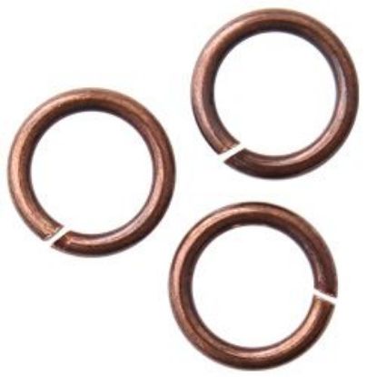 Picture of Antique Copper Plated Round Jump Ring 6mm, Sold per pkg of 20