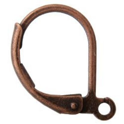 Picture of Antique Copper Plated Plain Lever Back, 11x16mm, 10-pair