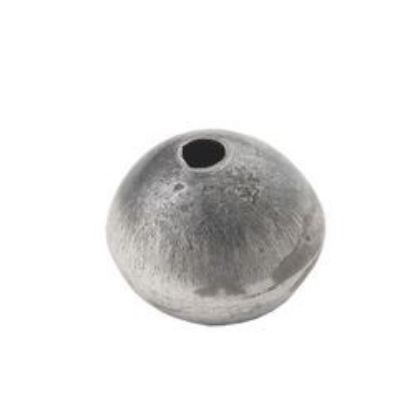 Picture of Sterling Silver Handmade Satin Bead 8x10mm