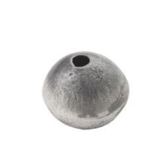 Picture of Sterling Silver Handmade Satin Bead 8x10mm