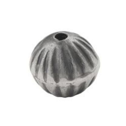 Picture of Sterling Silver Handmade Fluted Bead 12mm
