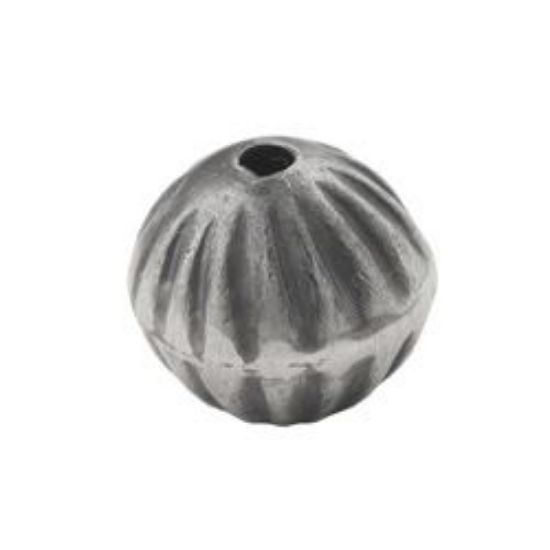 Picture of Sterling Silver Handmade Fluted Bead 12mm