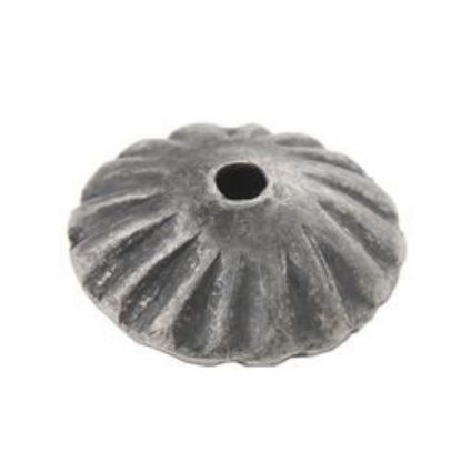 Picture of Sterling Silver Handmade Rondelle Fluted Bead 8x15mm