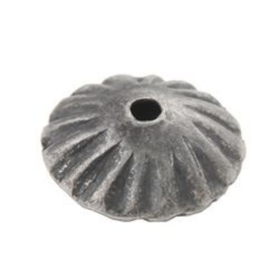 Picture of Sterling Silver Handmade Rondelle Fluted Bead 8x15mm