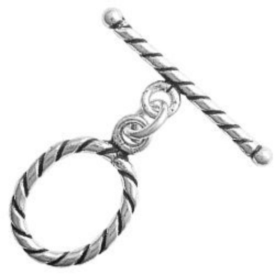 Picture of Silver Plated Toggle 14mm Loop 26mm Bar<br />1 Loop & 1 Bar