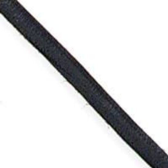 Picture of Black Leather 1/8" Lace, Sold by the Yard