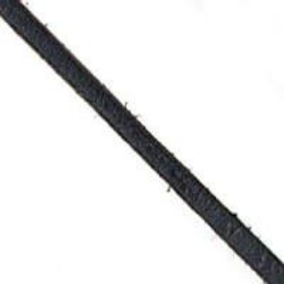 Picture of Black Leather 3/32" Lace, Sold by the Yard