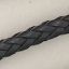 Picture of Handmade Flat Back - Black Leather Bolo Cord, 8 Ply, 40" Length, Approx. 7.5-8mm Thick