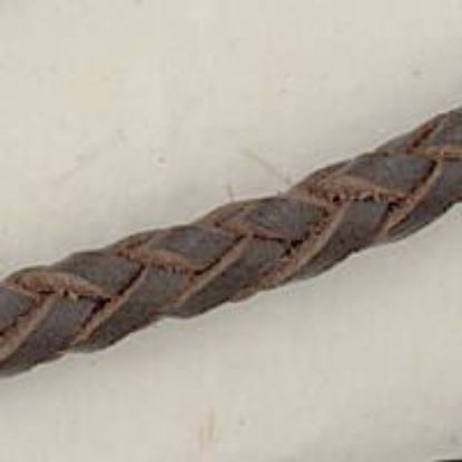 Picture of Handmade Brown Leather Bolo Cord, 6 Ply, 36" Length. Approx. 4.5-5mm Thick.