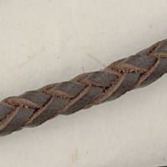 Picture of Handmade Brown Leather Bolo Cord, 6 Ply, 36" Length. Approx. 4.5-5mm Thick.