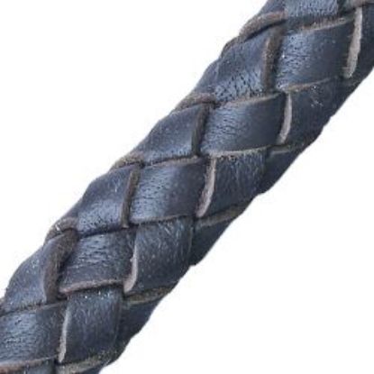 Picture of Dark Brown Leather Bolo Cord 8mm, Sold by the Inch