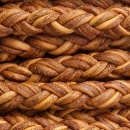 Picture of Brown Braided Leather Bolo 8mm, Sold by the Inch