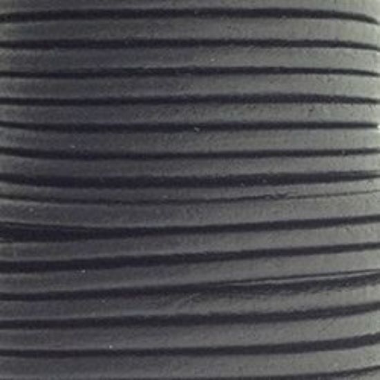 Picture of Black Leather Lace 2mm<br />Sold per 10-yard spool