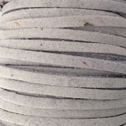 Picture of White Suede Lace 3mm<br />Sold per 20-yard spool