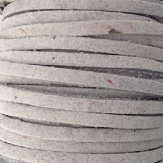 Picture of White Suede Lace 3mm<br />Sold per 20-yard spool