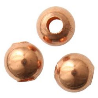 Picture of Copper Plain Bead 4mm<br />Unit Of 100 Beads