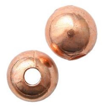 Picture of Copper Plain Bead 5mm <br />Unit Of 100 Beads