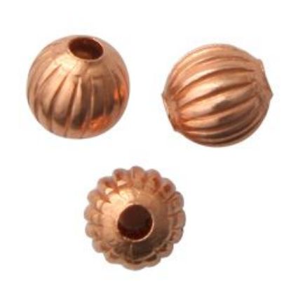 Picture of Copper Fluted Bead 3mm<br />Unit Of 100 Beads