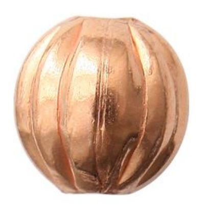 Picture of Copper Fluted Bead 6mm<br />Unit Of 50 Beads