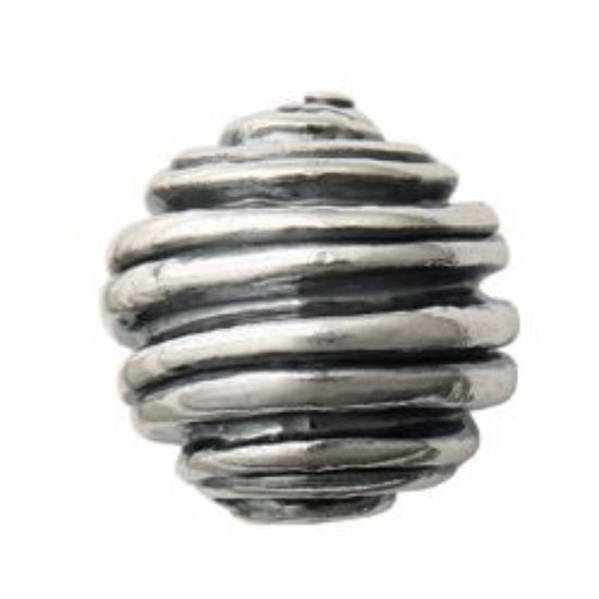 Picture of Sterling Silver Swirl Round Bead 14mm 1.3mm Hole<br />B&B Benbassat