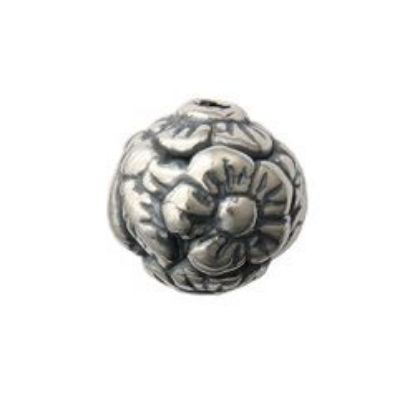 Picture of Sterling Silver Round Flower 9mm 1.3mm Hole<br />B&B Benbassat