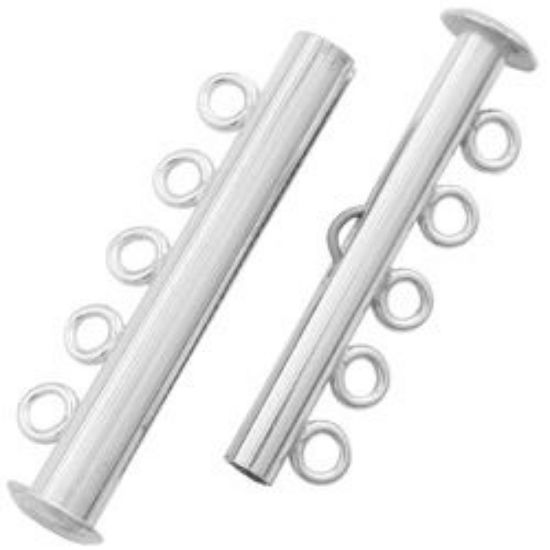 Picture of Sterling Silver Tube Clasp 5 Strand
