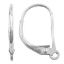 Picture of Sterling Silver Plain Lever Back with Loop, 15.5x10.5mm
