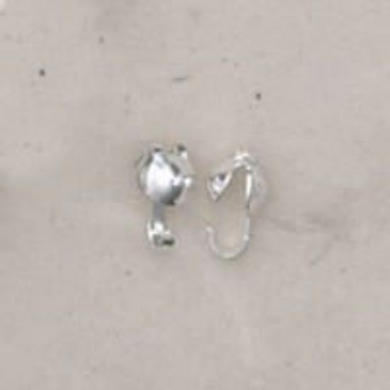 Picture of Sterling Silver Clamshell Bead Tips with Loop 7x3mm<br />10 Bead Tips