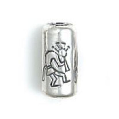 Picture of Sterling Silver Kokopelli Cylinder Bead Large 21x10mm, JBB Finding