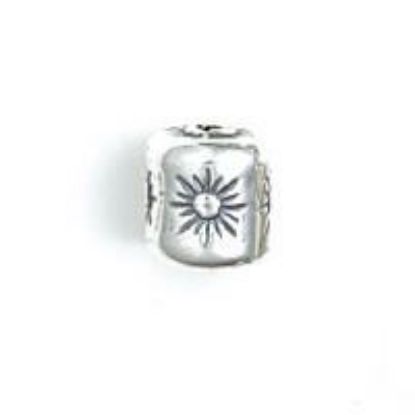 Picture of Sterling Silver Sun Cylinder Bead Small 11x11mm<br />JBB Finding