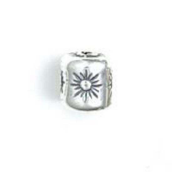 Picture of Sterling Silver Sun Cylinder Bead Small 11x11mm<br />JBB Finding