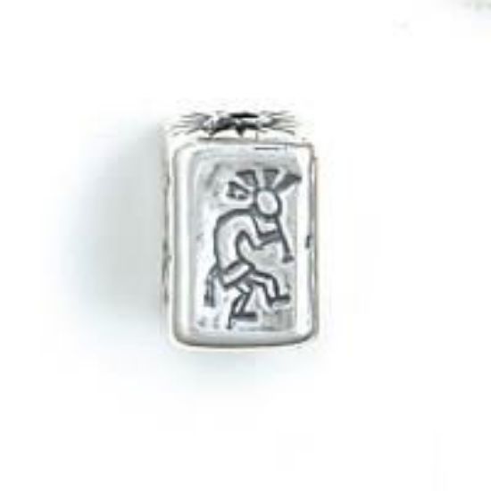 Picture of Sterling Silver Kokopelli Square Bead Medium 16x10mm<br />JBB Finding