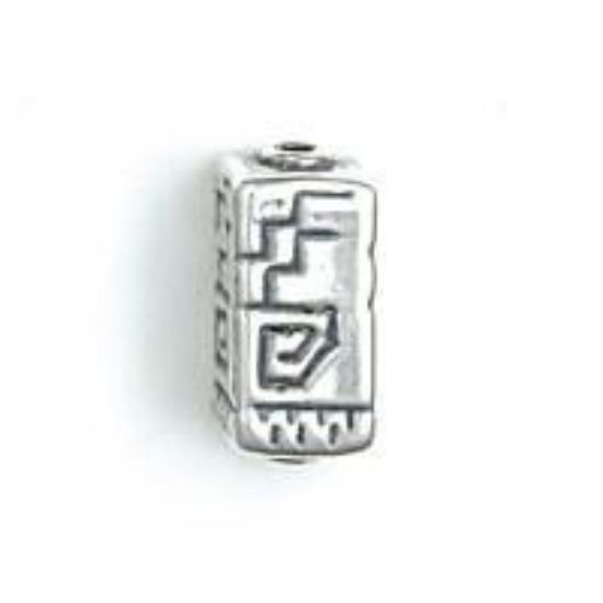 Picture of Sterling Silver Spiral Step Square Bead Medium 18x8mm<br />JBB Finding