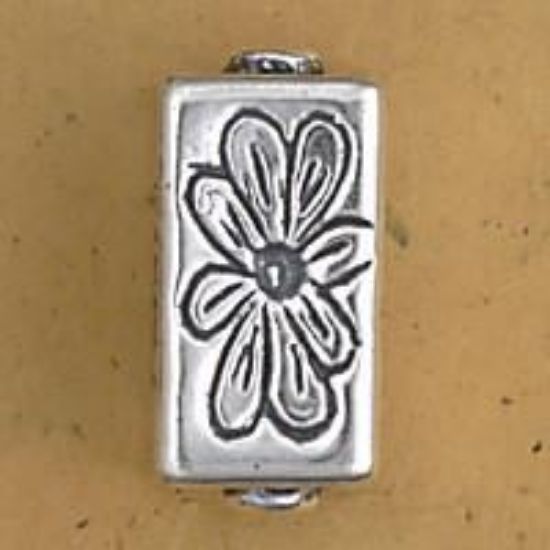 Picture of Sterling Silver Flower Square Bead Large 22x11mm, JBB Finding
