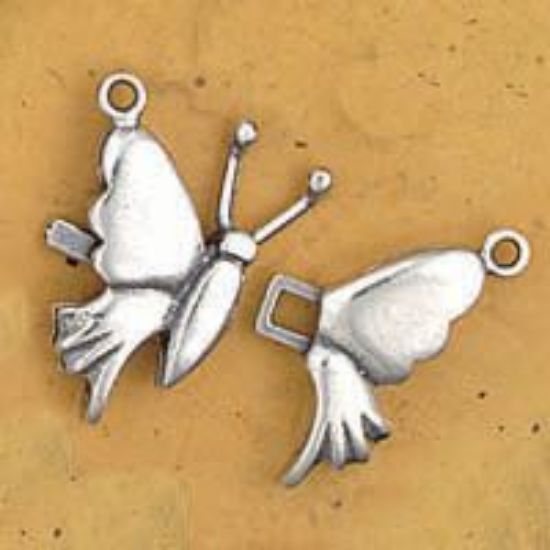 Picture of Sterling Silver Plain Butterfly Clasp Small. JBB Finding
