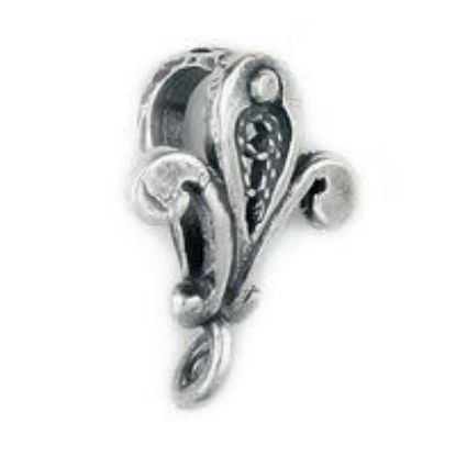 Picture of Sterling Silver Pendant Bail Fleur-De-Lis, 13x5.5mm. JBB Finding
