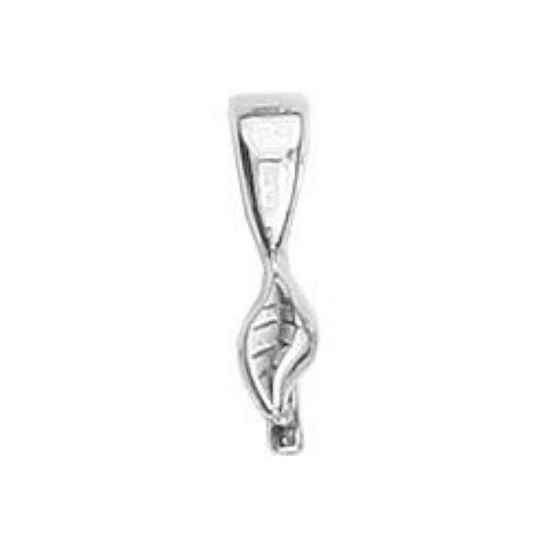 Picture of Sterling Silver Pinch Leaf Bail 17x3.5mm. JBB Fiding